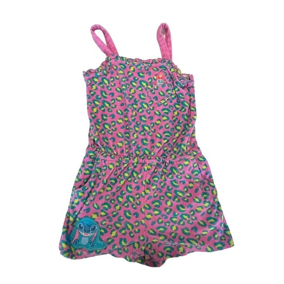DISNEY Leopard Print STITCH & SCRUMP
Terrycloth Romper size:11/12 - Picture 2 of 9
